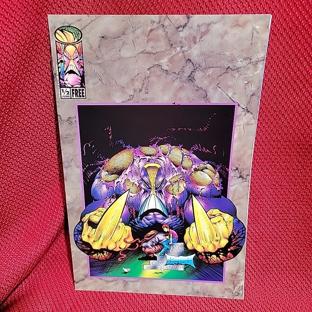 MAXX #1/2 ERROR No Logo Foil Image Comic VTG 1993 wizard incentive promo Kieth
