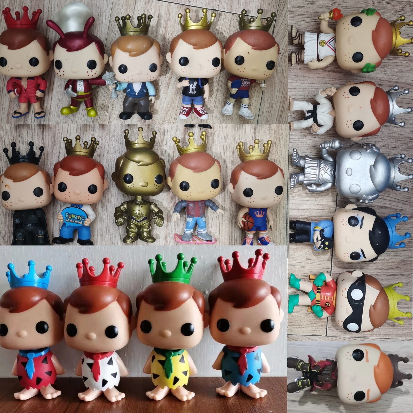 Funko POP Vinyl Freddy Funko As Fred Flintstone Sdcc 2016 Limited Set of 4 Funko POP Vinyl Freddy Funko As Fred Flintstone Sdcc 2016 Limited Set of 4