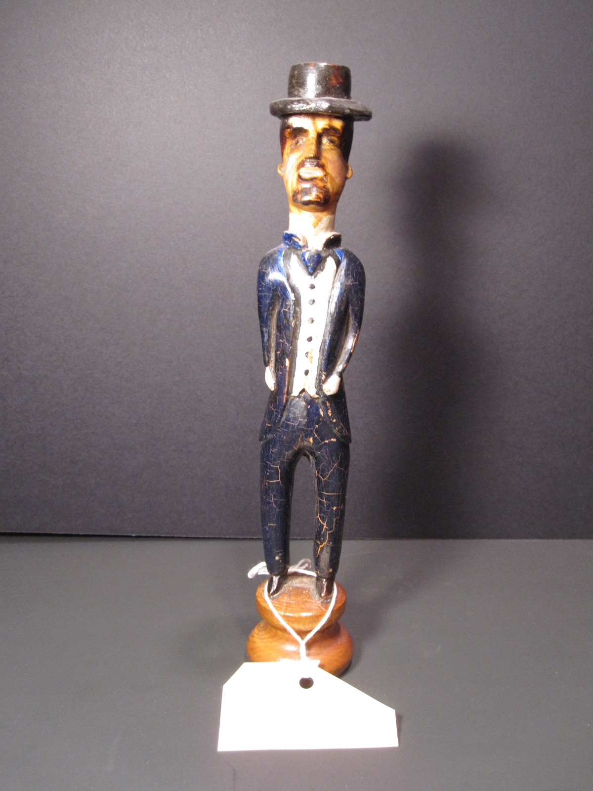 ANTIQUE IOWA MUSEUM DEACCESSION ABRAHAM LINCOLN FOLK ART CARVING ORIGINAL PAINT
