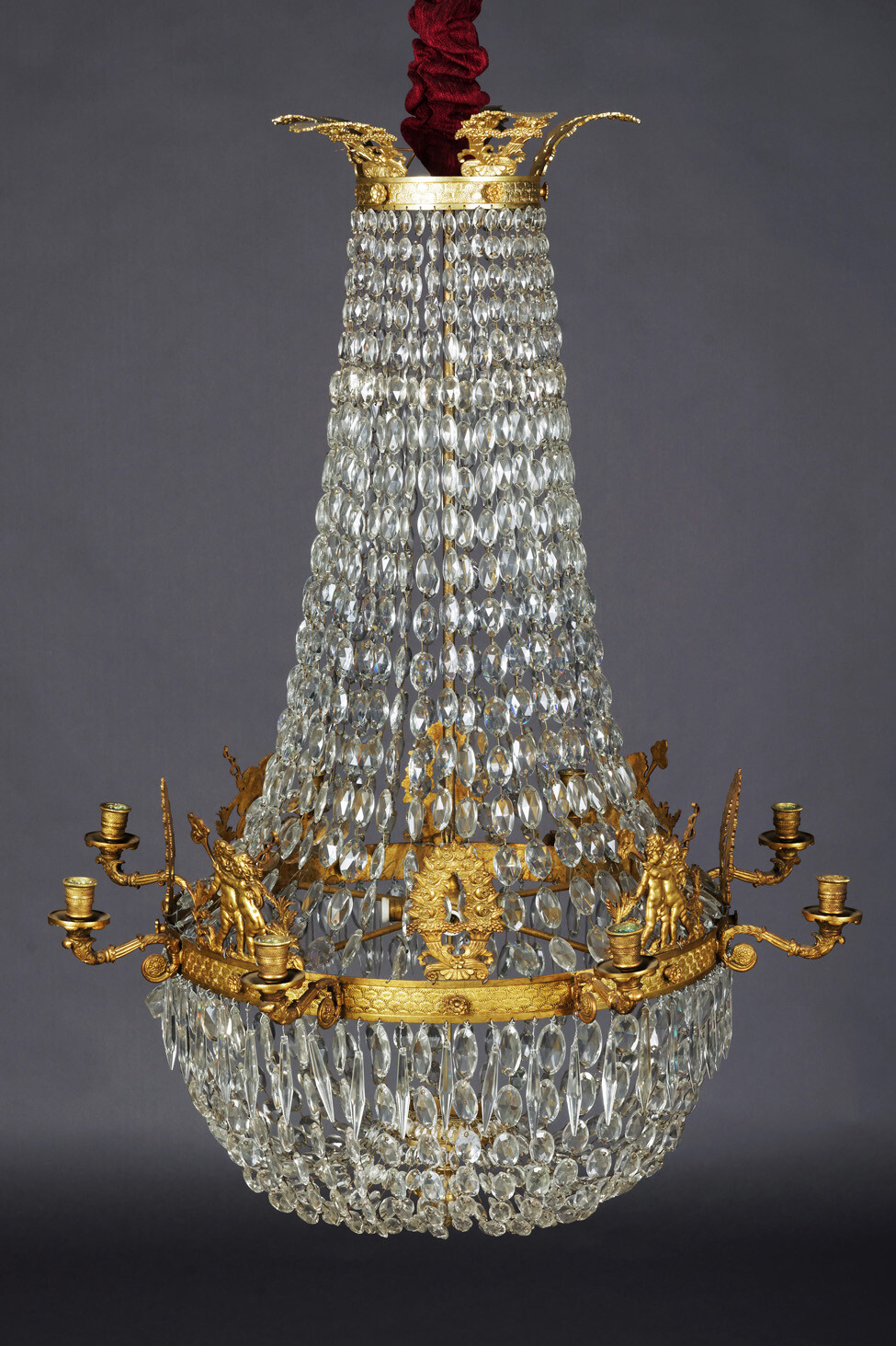 F-60 Museal Empire Crystal Chandelier 1st Half 19th Century F-60 Museal Empire Crystal Chandelier 1st Half 19th Century