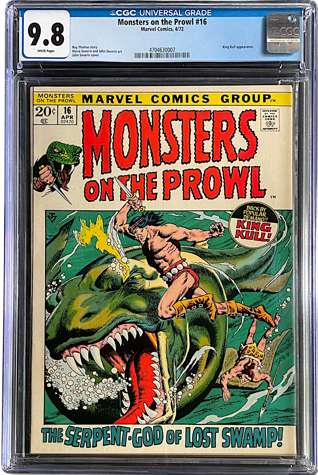 Monsters on the Prowl 16 CGC 9.8 WH 1972 Picture Frame Cover Monsters on the Prowl 16 CGC 9.8 WH 1972 Picture Frame Cover