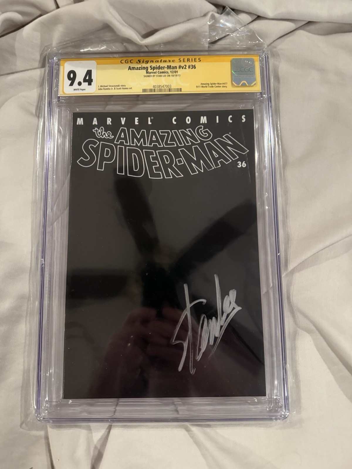AMAZING SPIDER-MAN #V2 #36 CGC SS 9.4 2001 9/11 Signed Stan Lee NM Metallic Sig AMAZING SPIDER-MAN #V2 #36 CGC SS 9.4 2001 9/11 Signed Stan Lee NM Metallic Sig