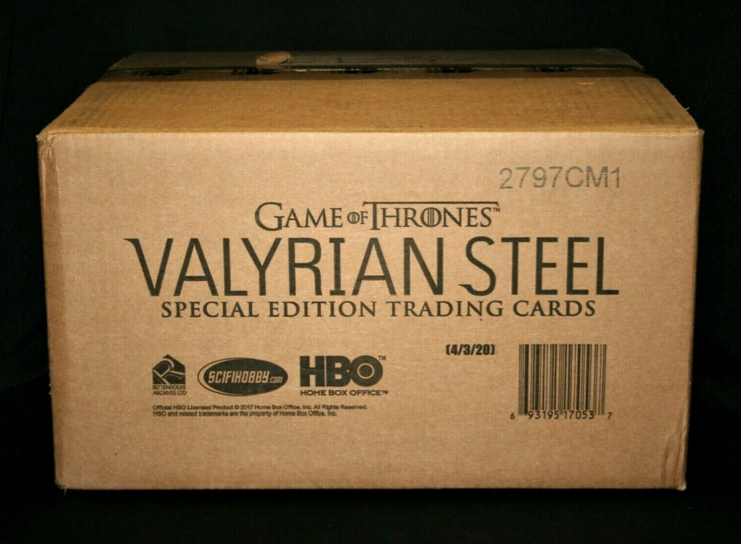 2017 Game of Thrones Valyrian Steel Special Edition Factory Sealed 20 Box Case 2017 Game of Thrones Valyrian Steel Special Edition Factory Sealed 20 Box Case