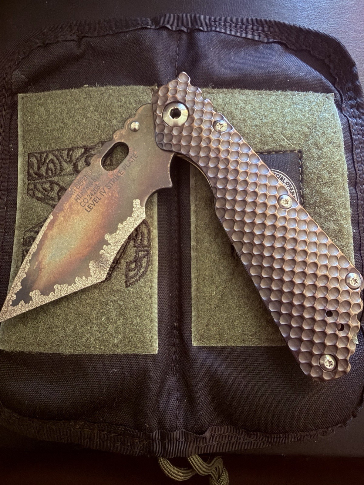 Custom Mick Strider SMF YETI DGG Beta Titanium STRIKE PLATE XL Full Ti Tanto USA Custom Mick Strider SMF YETI DGG Beta Titanium STRIKE PLATE XL Full Ti Tanto USA