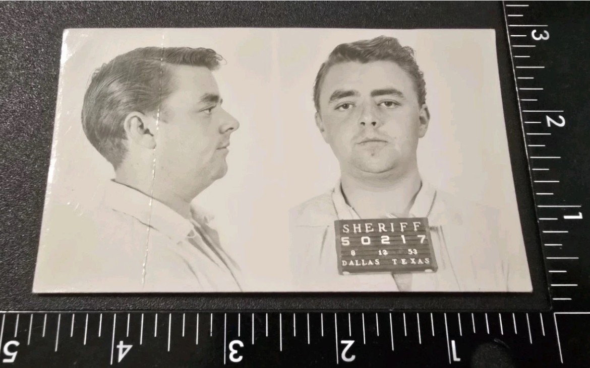 1953 DALLAS MUG SHOT OF GEORGE 