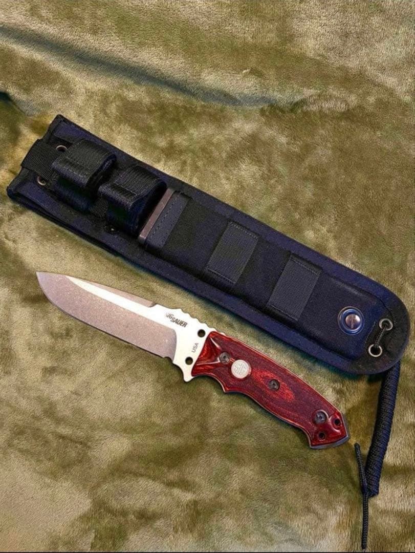 HOGUE Knife SIG SAUER Outdoor Tactical Knife Rosewood Handle Hunting HOGUE Knife SIG SAUER Outdoor Tactical Knife Rosewood Handle Hunting