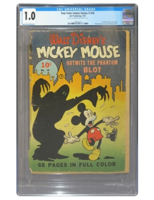 FOUR COLOR COMICS 16 CGC 1.0 1941 FIRST APP MICKEY MOUSE IN COMIC DISNEY100 FOUR COLOR COMICS 16 CGC 1.0 1941 FIRST APP MICKEY MOUSE IN COMIC DISNEY100