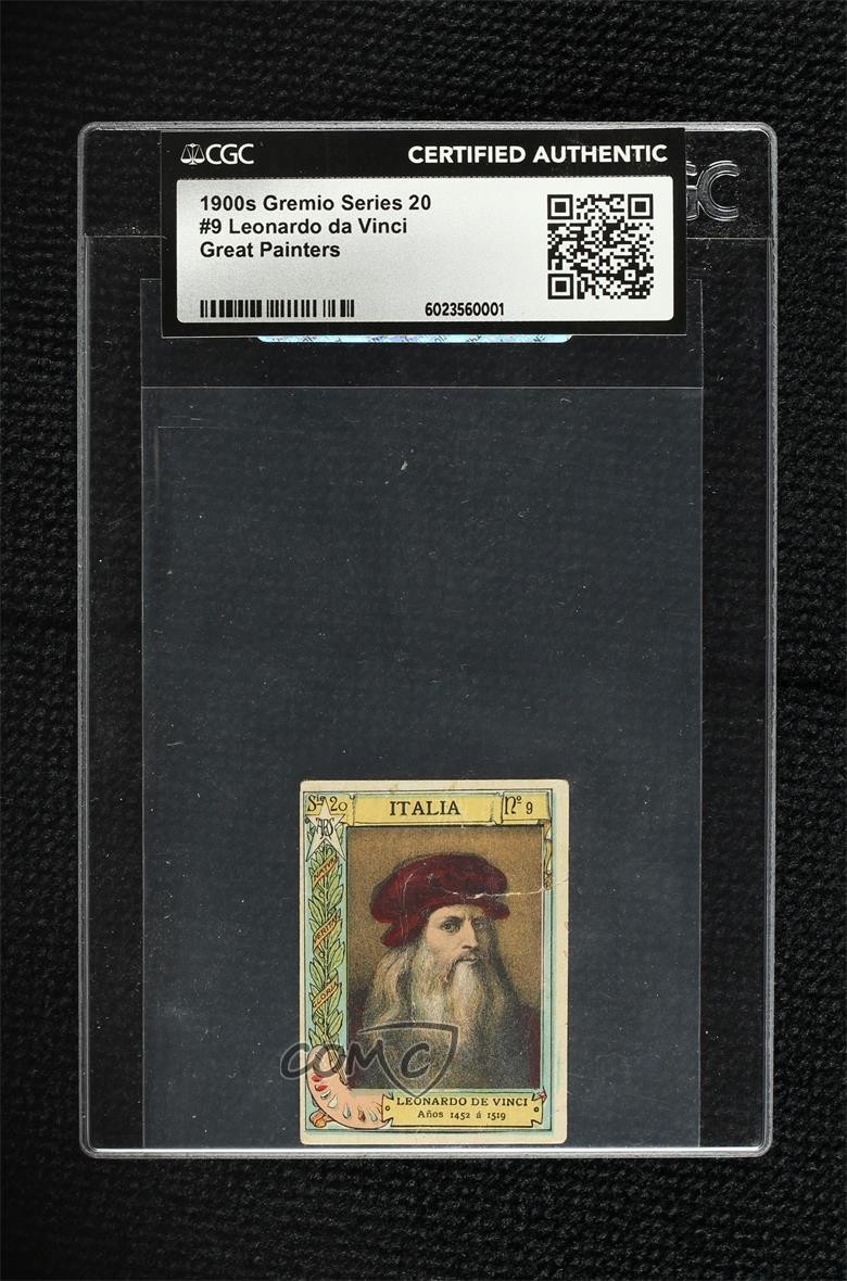 1897-1908 Gremio Fototipias Leonardo Da Vinci #9 CGC Certified Authentic 19av 1897-1908 Gremio Fototipias Leonardo Da Vinci #9 CGC Certified Authentic 19av