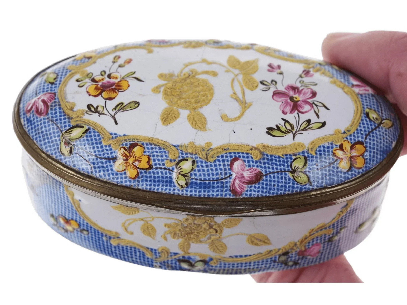 c1750's Battersea snuff box b c1750's Battersea snuff box b