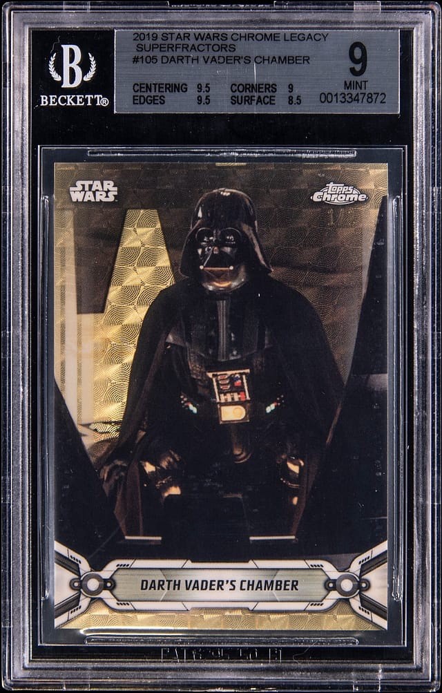 2019 Topps Star Wars Chrome Legacy SuperFractor Darth Vader's Chamber 1/1 Anakin 2019 Topps Star Wars Chrome Legacy SuperFractor Darth Vader's Chamber 1/1 Anakin