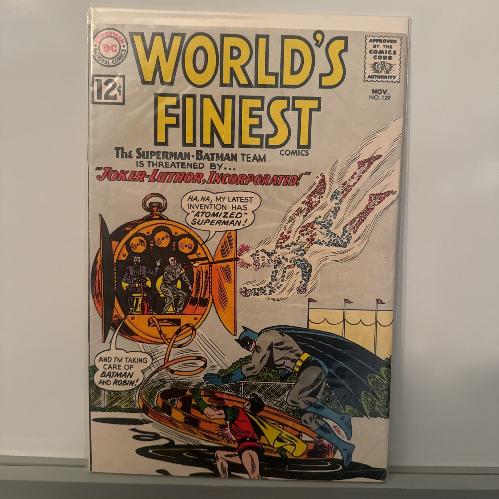 World's Finest Comics #129 November 1962 Superman and Batman Joker & Luthor Team