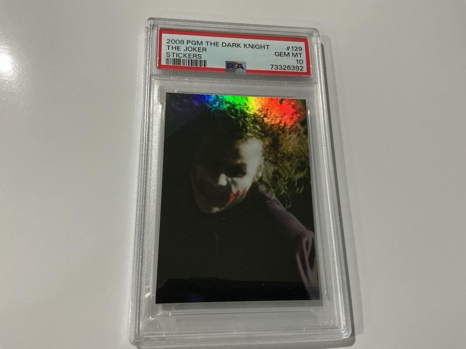 2008 PGM The Dark Knight JOKER PSA 10 Holo #129 (Pop 1) Heath Ledger RC Rookie