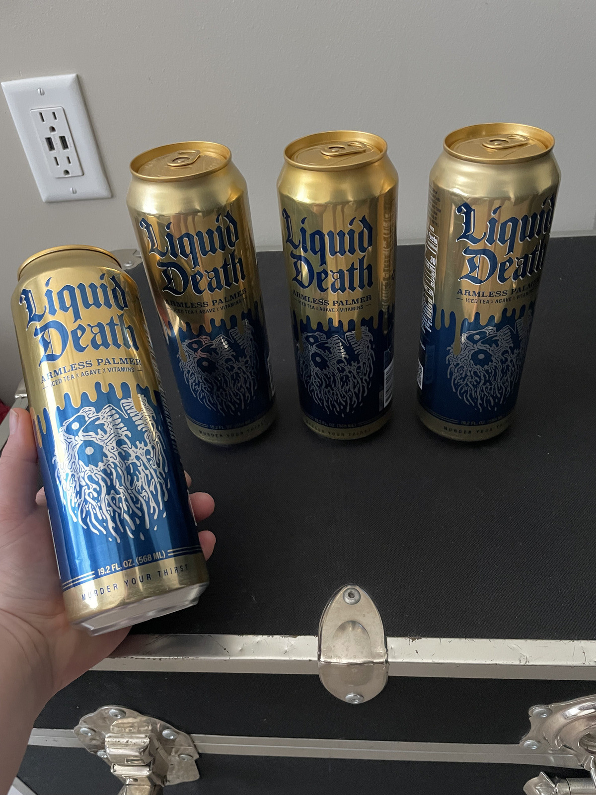 (discontinued) Liquid Death Armless Palmer (4 count) 19.2 fl oz RARE Find (discontinued) Liquid Death Armless Palmer (4 count) 19.2 fl oz RARE Find