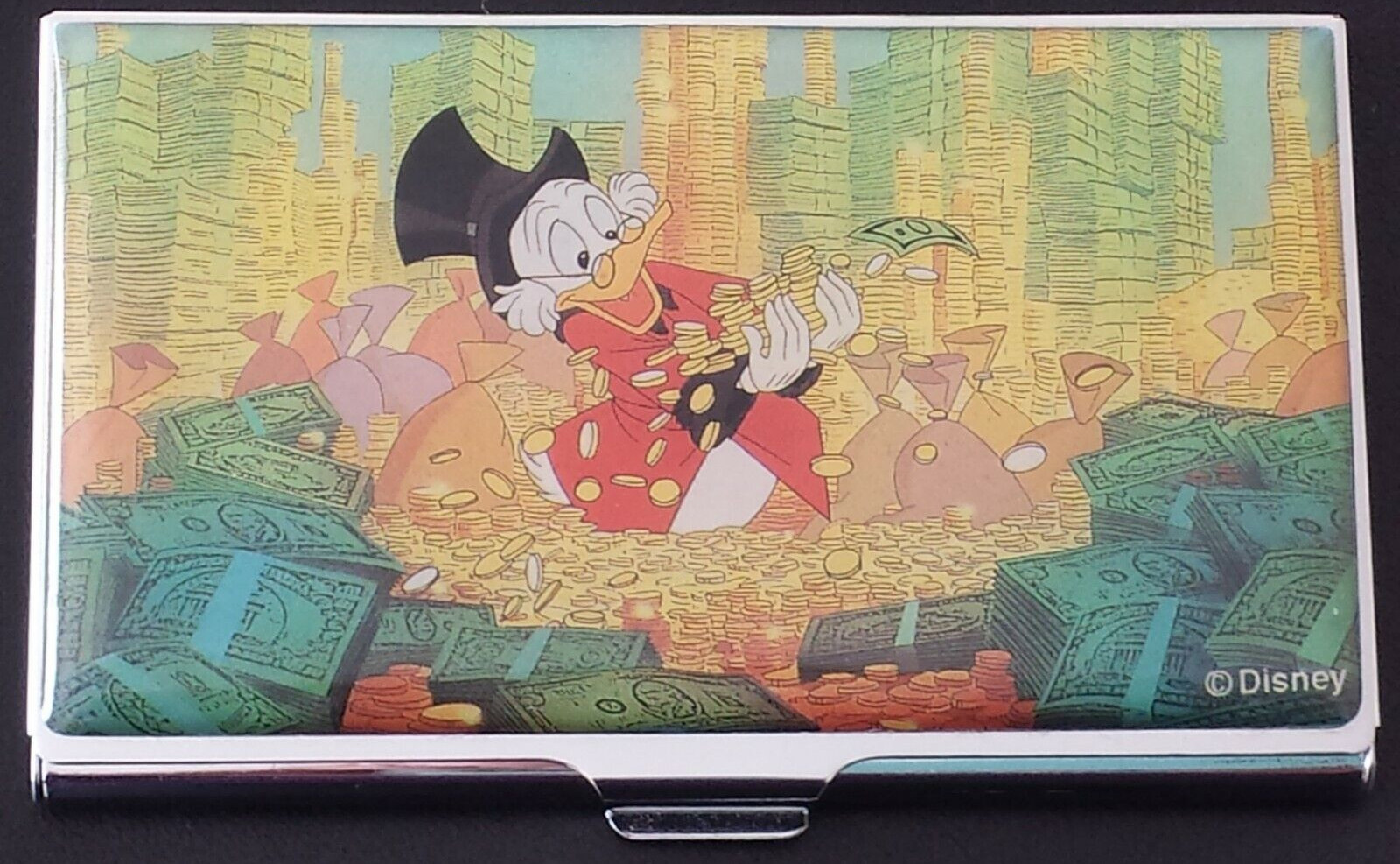 DISNEY Uncle Scrooge RARE & NEW 1989 Laminated Business Card Holder Acme Studio DISNEY Uncle Scrooge RARE & NEW 1989 Laminated Business Card Holder Acme Studio