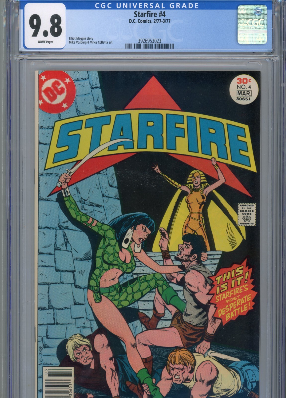 STARFIRE #4 MT 9.8 CGC WHITE PAGES MAGGIN STORY VOSBURG ART