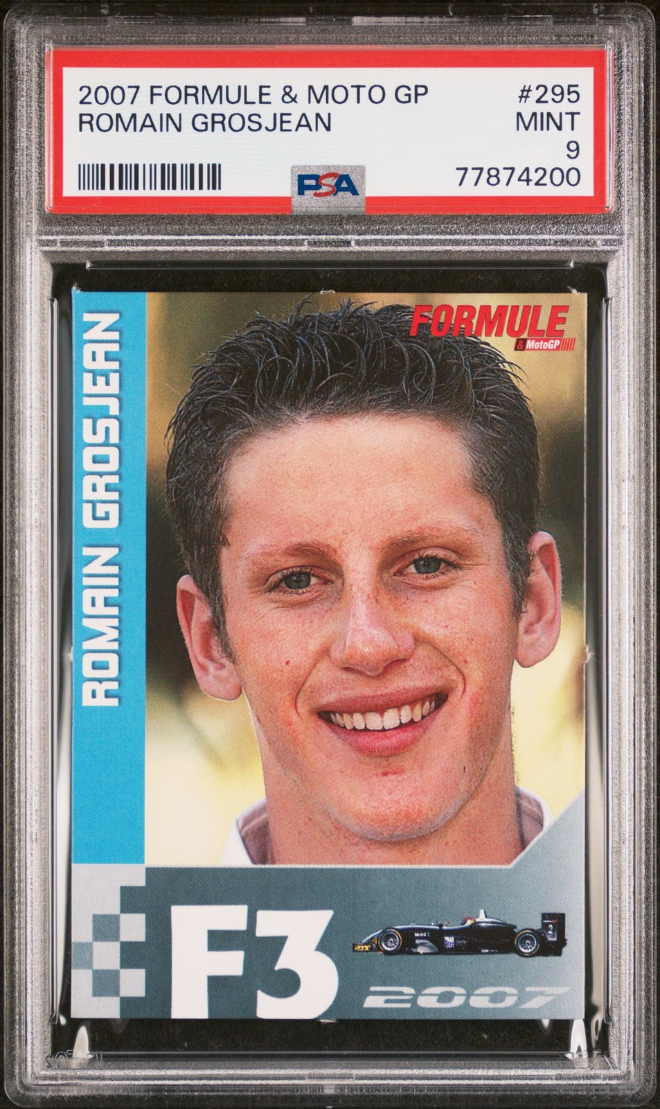 2007 FORMULE & MOTO GP #295 ROMAIN GROSJEAN ROOKIE RC PSA 9 2007 FORMULE & MOTO GP #295 ROMAIN GROSJEAN ROOKIE RC PSA 9