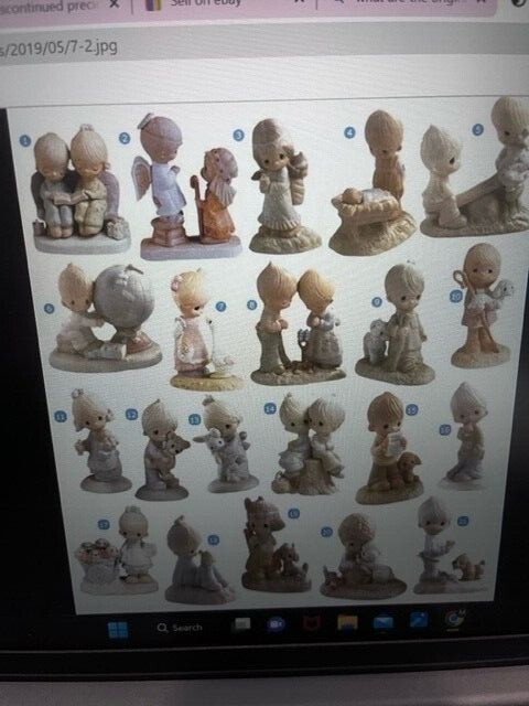 The original 21 discontinued Precious Moment Statues - RARE - Perfect Condtion