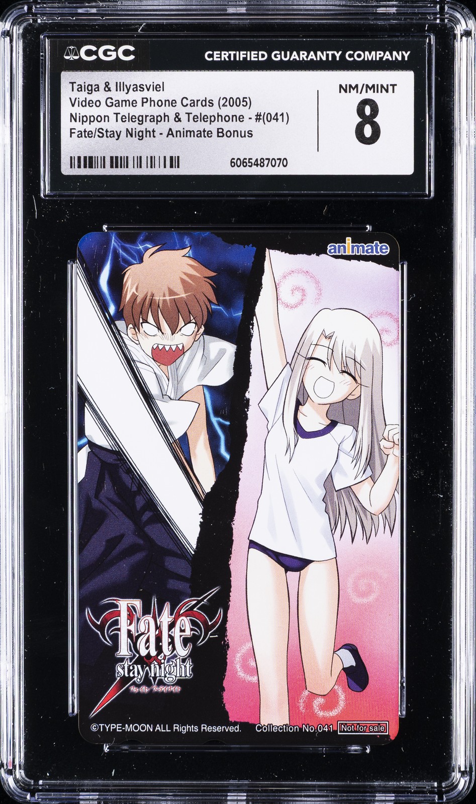 2005 VIDEO GAME PHONE CARDS - FATE/STAY NIGHT #041 TAIGA & ILLYASVIEL CGC 8